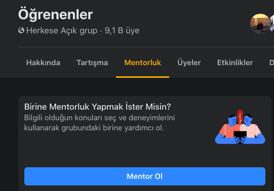 Facebook, mentorship adını verdiği mentor eşleşmesi uygulamasını Türkiye'ye de getirdi