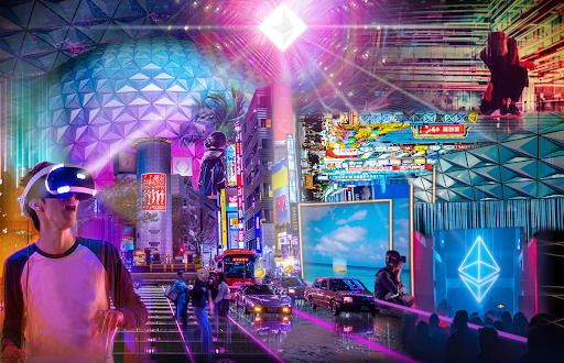 Metaverse dünyasının ütopik bir resmi