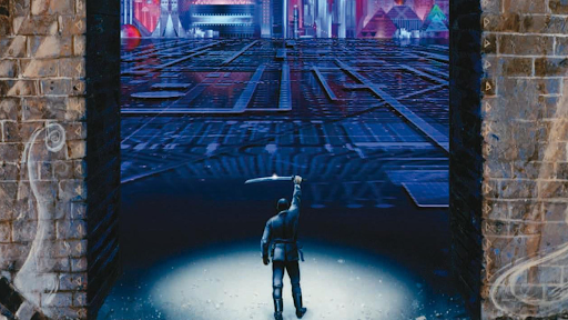 Snow Crash kitabının televizyona uyarlanan versiyonundaki teknolojik dünyaya savaş açan bir adam