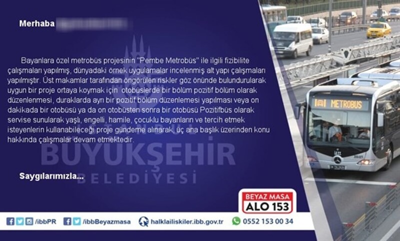 pembe metrobus pozifitbus