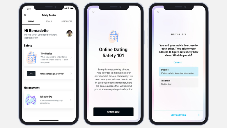 tinder safety center güvenlik merkezi çevrimiçi flört 101